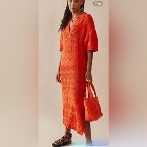 NWT Free People size M Islamorada Fauxchet maxi sweater dress